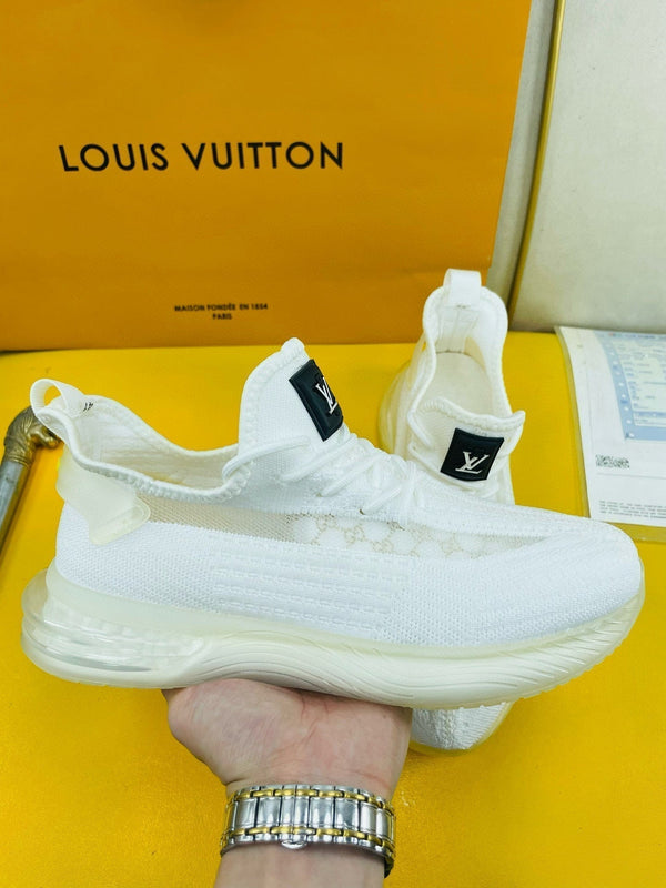 LV SNEAKER IN WHITE BREATHABLE MESH FABRIC