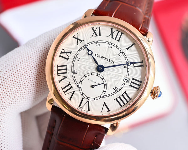 RONDE LOUIS CARTIE 40MM ROSE GOLD WHITE DIAL