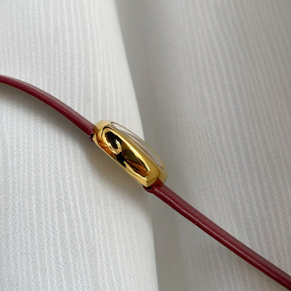 Baignoire Gold Case Red Leather Red Dial