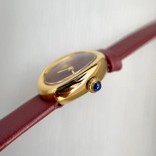 Baignoire Gold Case Red Leather Red Dial