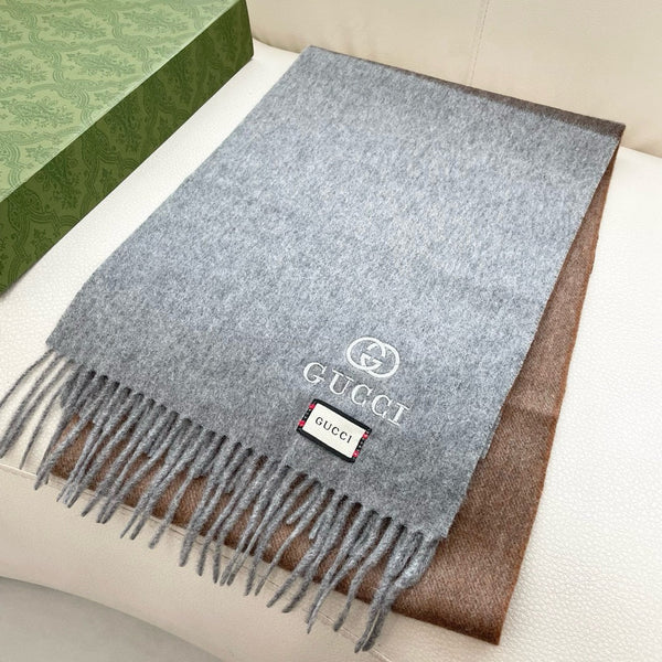 SCIARPA 190 CM IN CASHMERE E LANA COLOR TORTORA MIX CAMMELLO BEIGE 399761