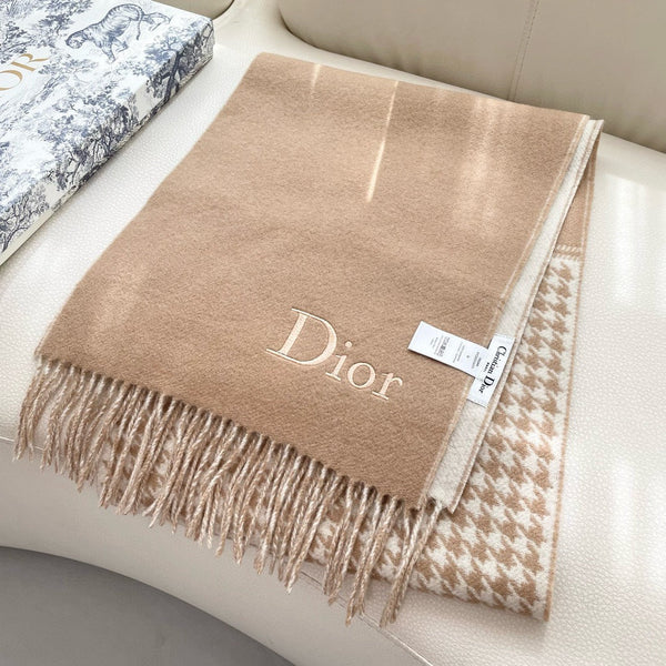 SCIARPA 180 CM CAMMELLO BEIGE LANA E CASHMERE 407335