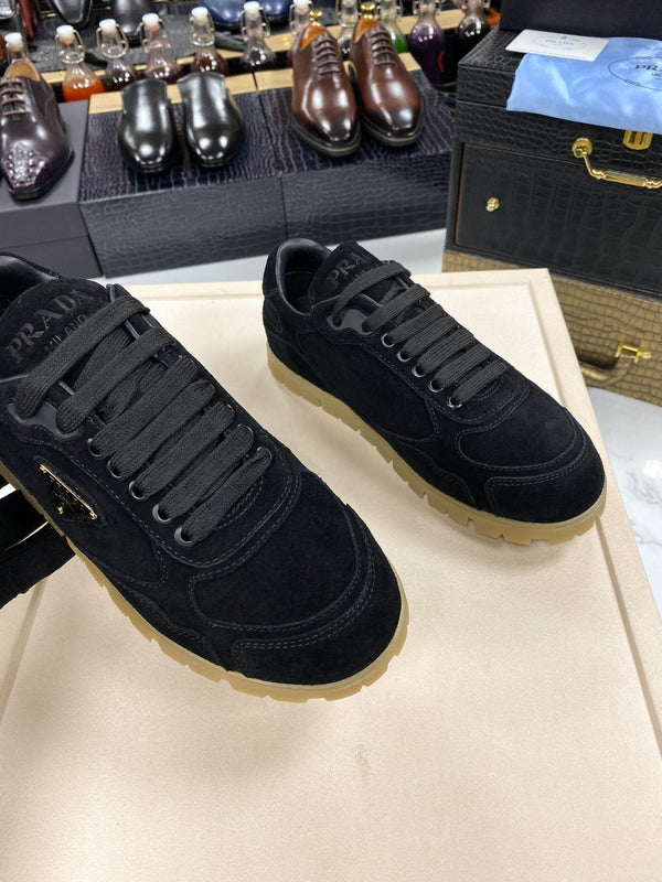 PRA TRAIL FADED BLACK SUEDE SNEAKERS
