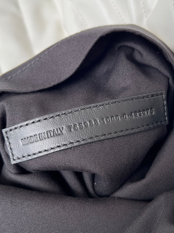 MONACO BAG 43 IN WHITE QUILTED THIN CALFSKIN SILVER HARDWARE