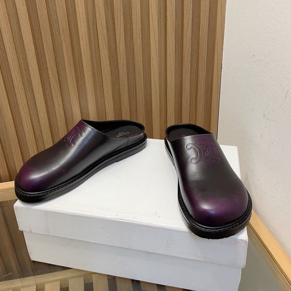 PANTOFOLE SUPER POPOLARI CON LOGO CLASSICO VIOLA SCURO