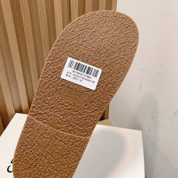 TIPPI SLIDE IN CANVAS & CALFSKIN NATURAL WHITE / TAN