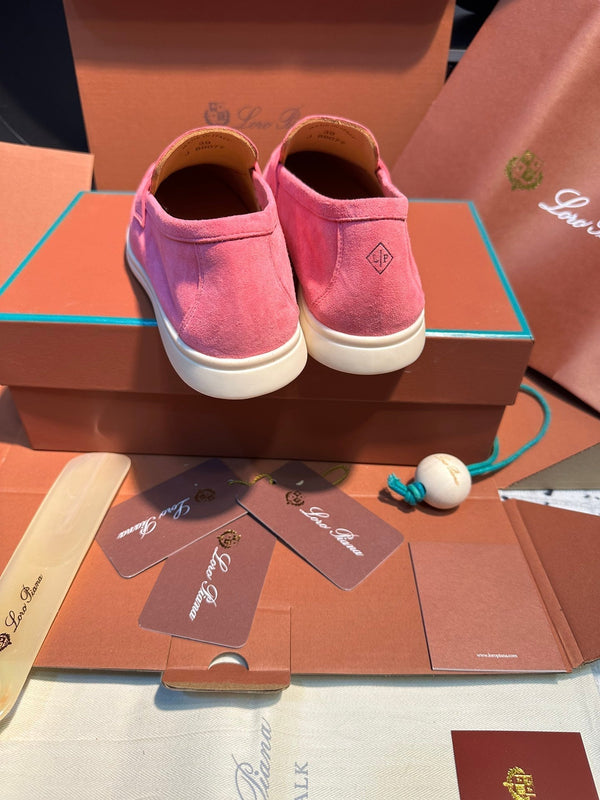 mocassino lp summer charm walk in pelle scamosciata rosa scuro