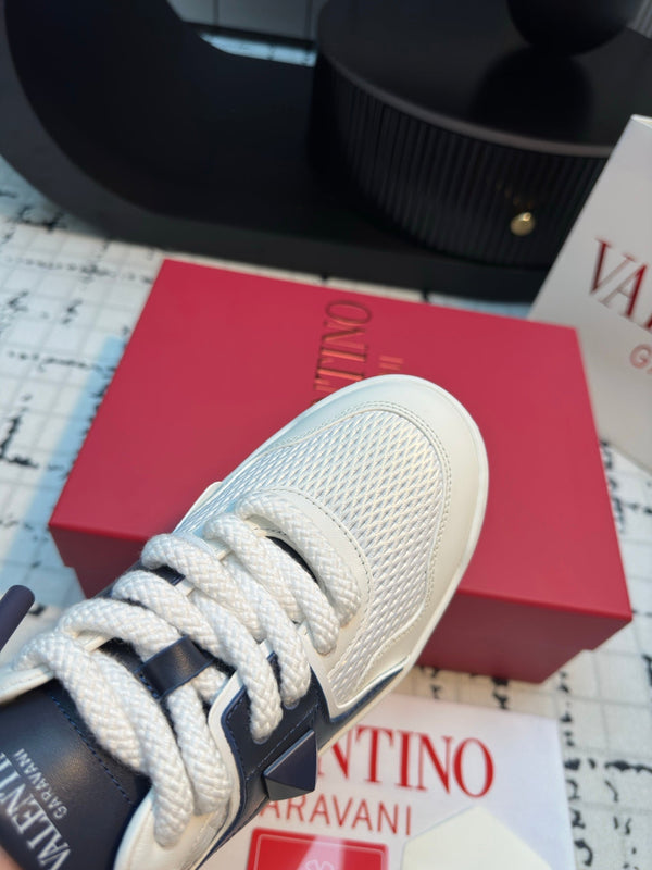 One Stud Xl Trainer In White Mix Black Nappa Leather And Mesh Fabric 824988