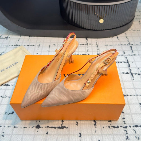 LV Blossom Slingback Pump 95mm Pastel Light Pink Lambskin