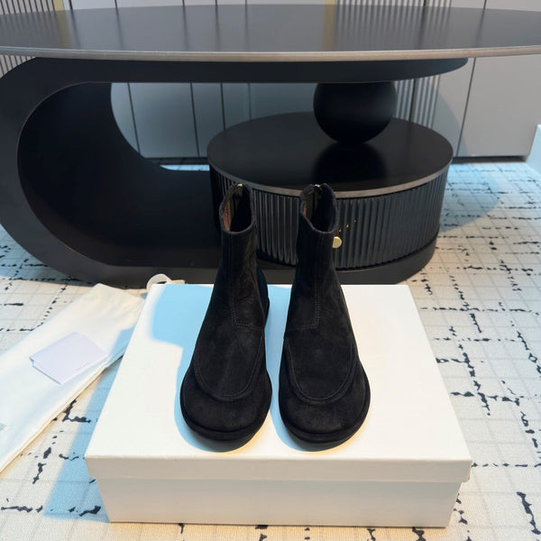 The Row Canal Ankle Boots 20mm Black Suede 429310