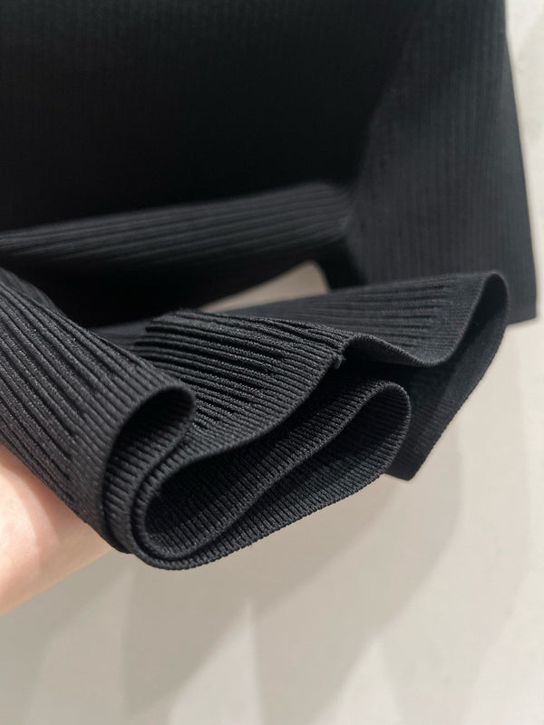 Miu Miu 25 Short-sleeved Knit Sweater Black Viscose