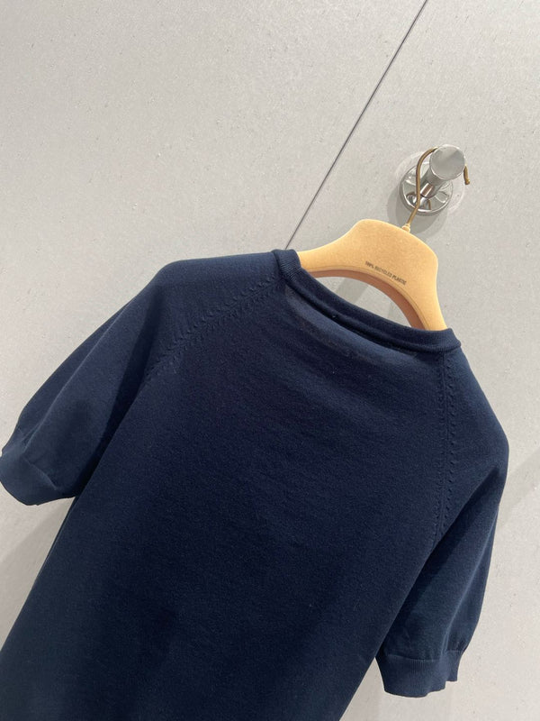 Miu Miu T-shirt a maniche corte Blu navy Cashmere