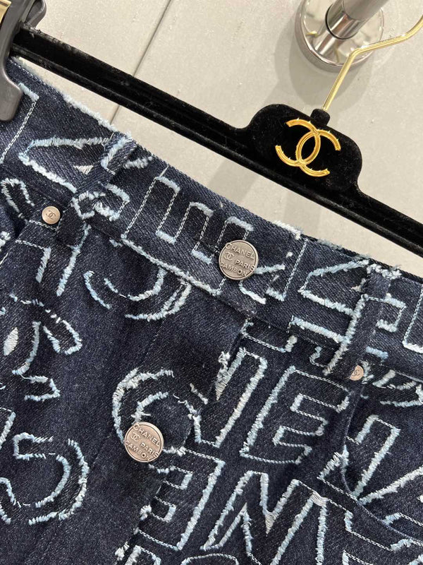 CC 25 Long Skirt Blue Cotton