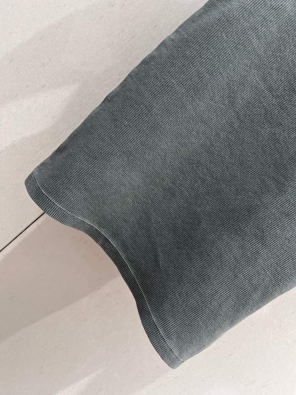 Miu Miu 25 Knitted Sleeveless Vest Gray Cotton