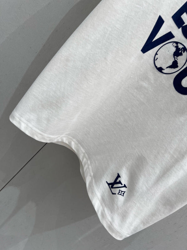 LV 25 T-shirt White Mix Blue Cotton 210315