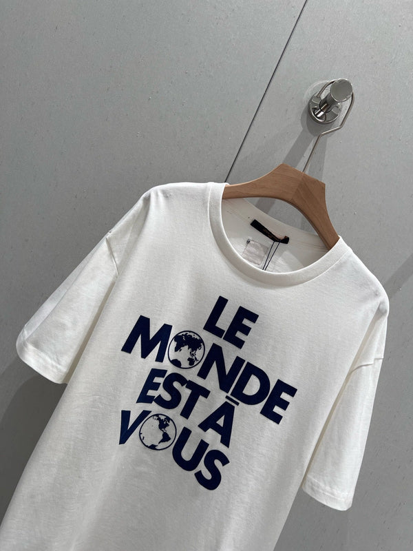 LV 25 T-shirt White Mix Blue Cotton 210315