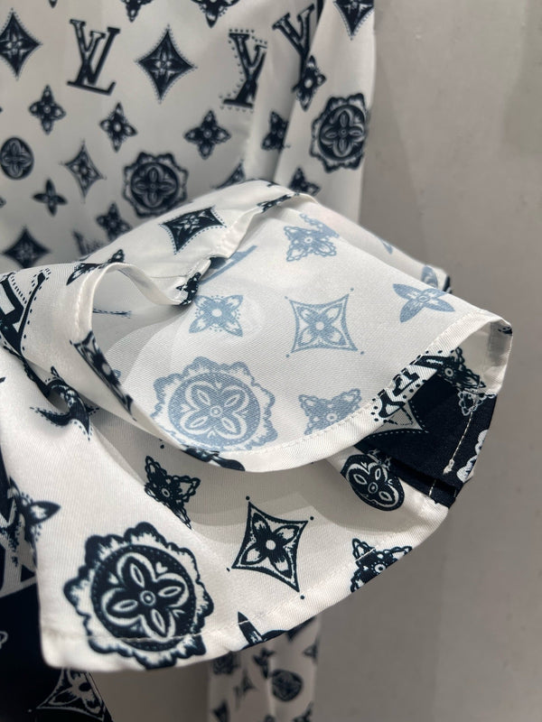 Maglietta con logo LV 25 nera bianca 210661