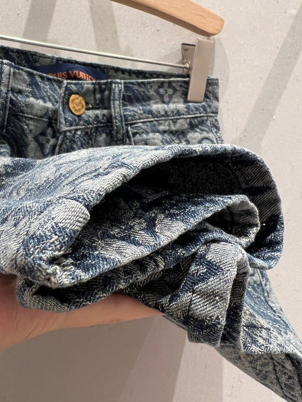 LV 25 Denim Short Blue Cotton 212285