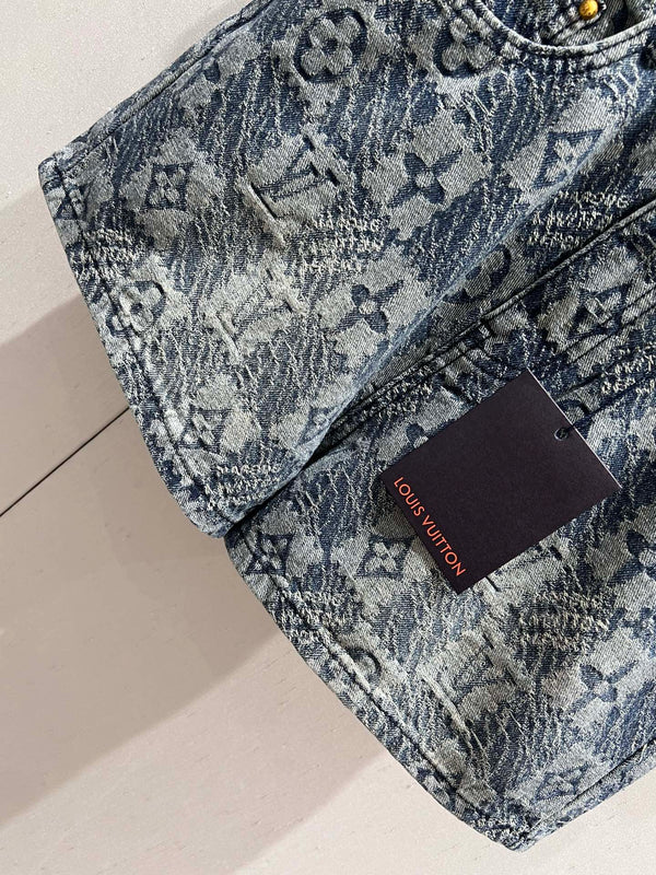 LV 25 Denim Short Blue Cotton 212285