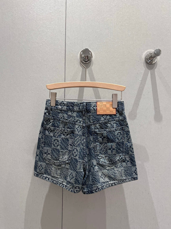 LV 25 Denim Short Blue Cotton 212285