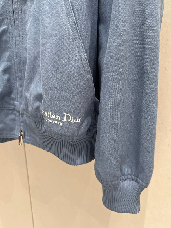 CD 25 Hooded Zipper Jacket Blue Cotton Polyester 215267