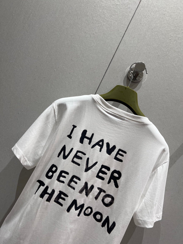 Gucci 25 Cartoon Guitar Print T-shirt a maniche corte in cotone bianco 215699