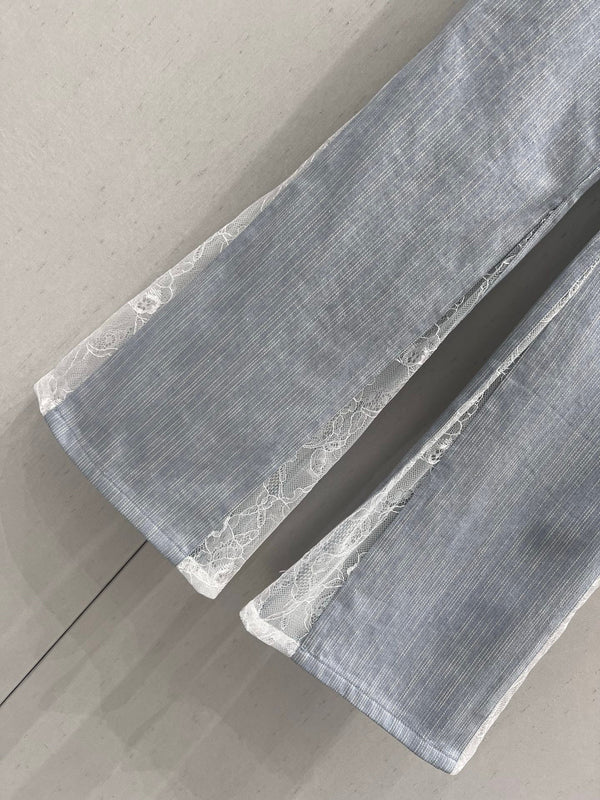 CC Flared Jeans Blue Gray Cotton