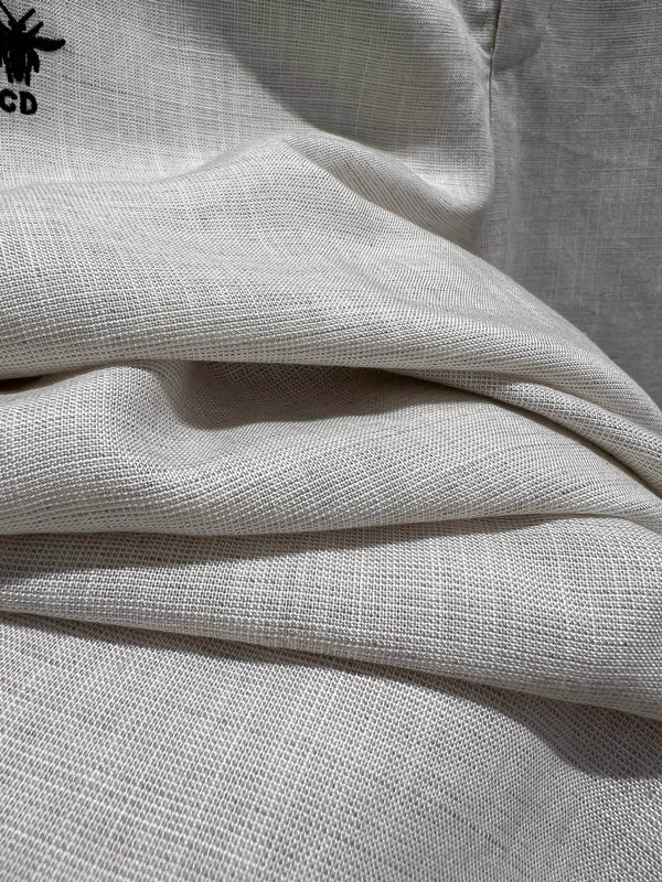 CD 2025 Straight Trouser White Linen Tencel 216454