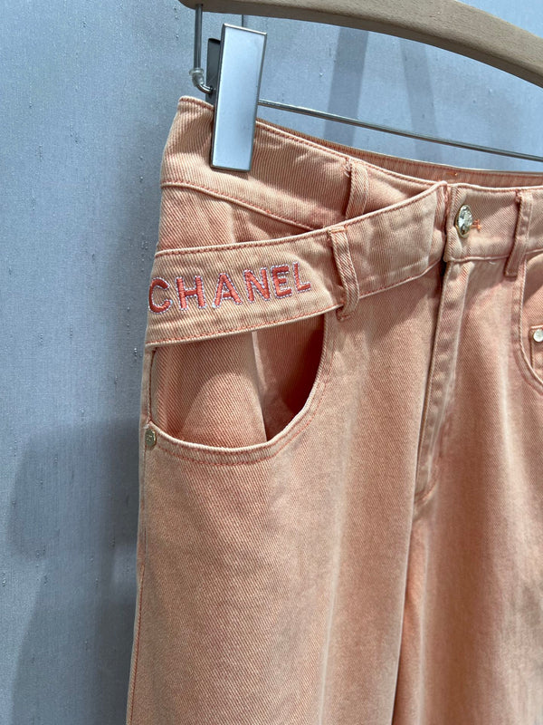 CC 25 Straight Jeans Orange Cotton