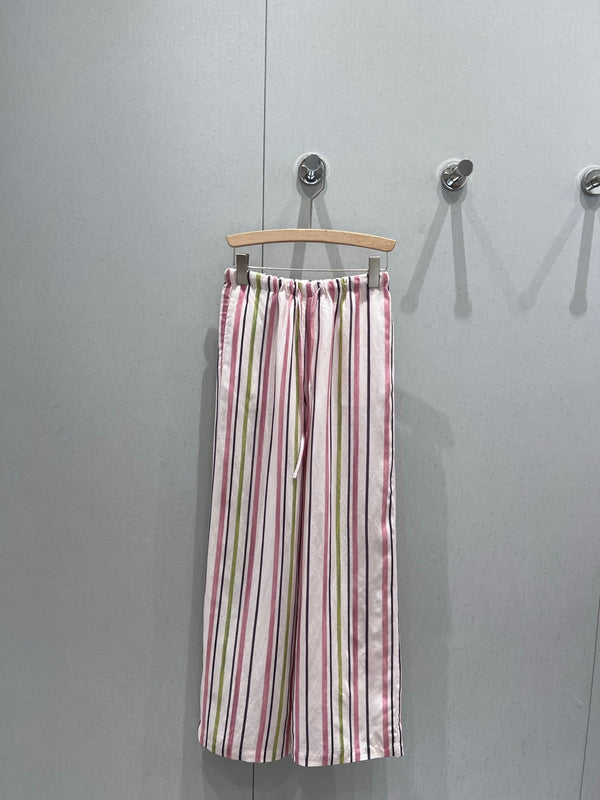 Celine 25 Trouser Pink mix colors Tencel Linen 218678
