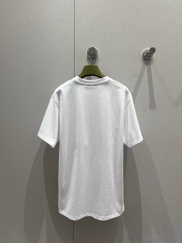 Gucci 25 Anchor Print Short-sleeved T-shirt White Red Cotton