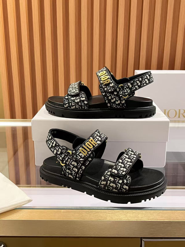 CD Dioract Sandal Monogram Canvas Fabric 242452