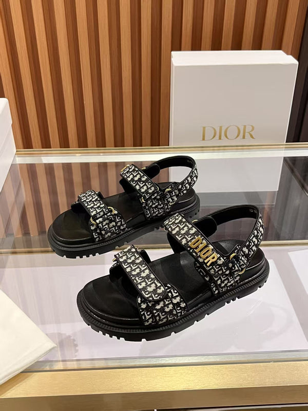 CD Dioract Sandal Monogram Canvas Fabric 242452