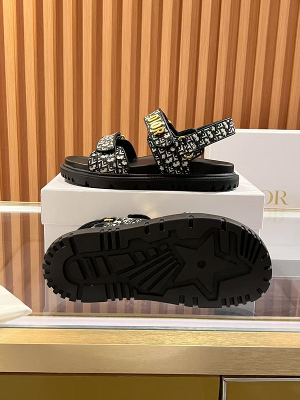 CD Dioract Sandal Monogram Canvas Fabric 242452