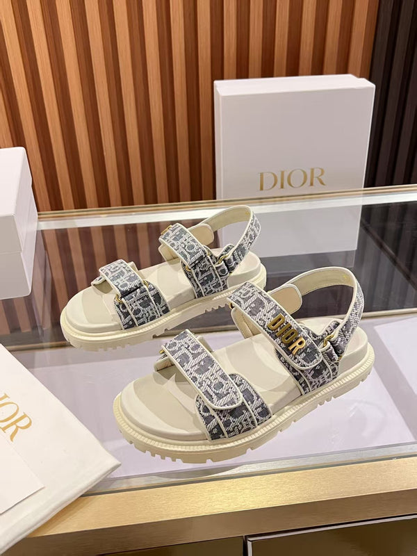 CD Dioract Sandal Monogram Canvas Fabric 242452