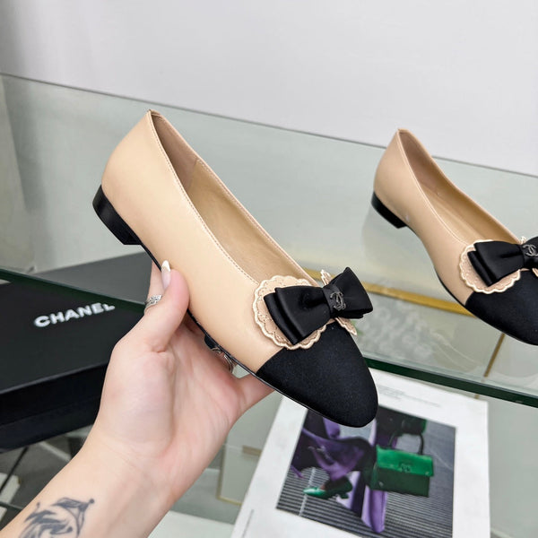 CC Ballet Flats Beige Lambskin