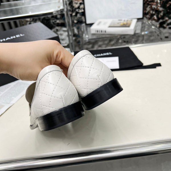 Mocassino CC 25 in pelle di vacchetta bianca 338672