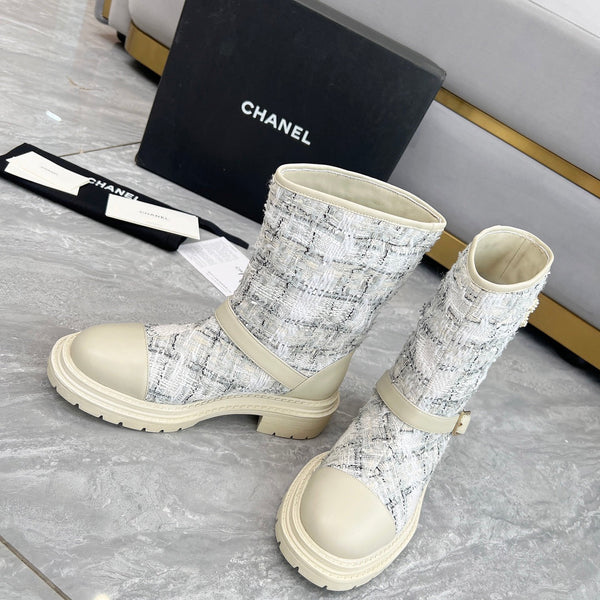 CC 25 ankle boots ivory tweed mix sheepskin 459499