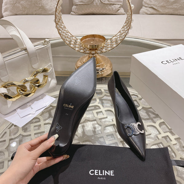 TACCO ALTO 5 CM IN VITELLO NERO