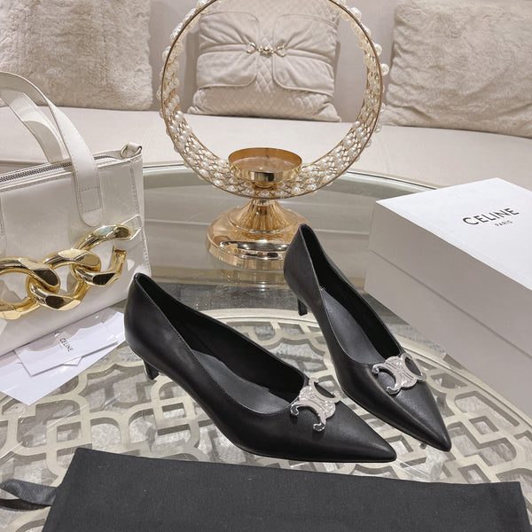 TACCO ALTO 5 CM IN VITELLO NERO