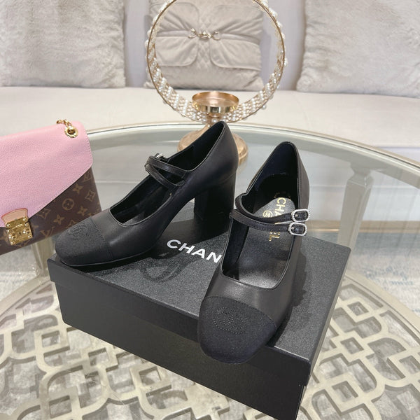 mary jane 60 doppia fibbia in vitello nero grosgrain