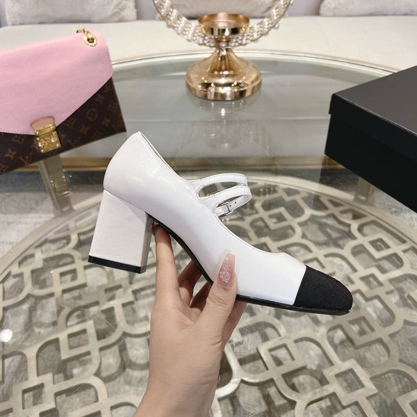 mary jane 60 doppia fibbia vitello bianco grosgrain nero