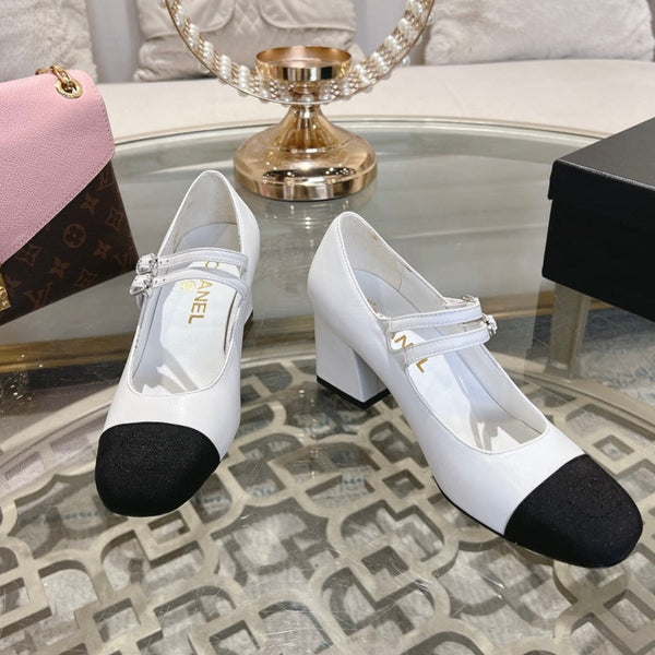 mary janes 60 double buckle white calfskin black grosgrain