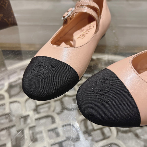 mary janes double buckle beige calfskin black grosgrain