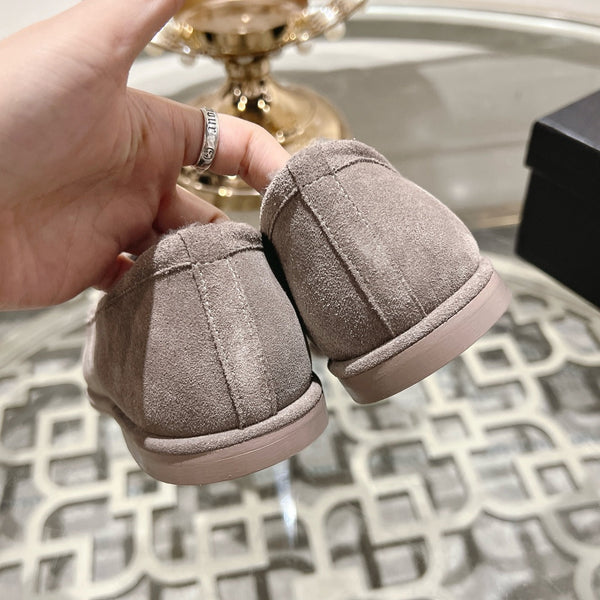 CC 25A Mocassino in pelle scamosciata Sherpa grigia