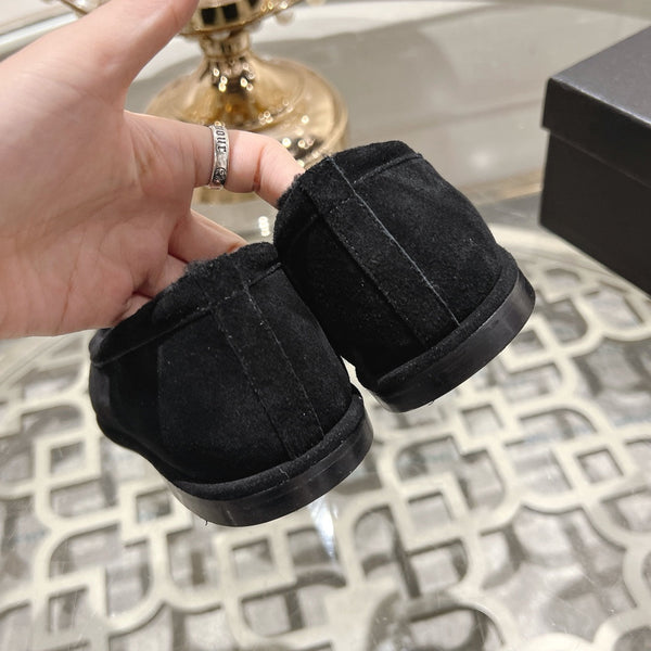 CC 25A Loafer Black Sherpa Suede