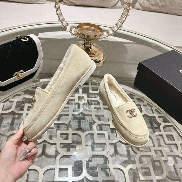 Mocassino CC 25A in pelle scamosciata Sherpa beige chiaro