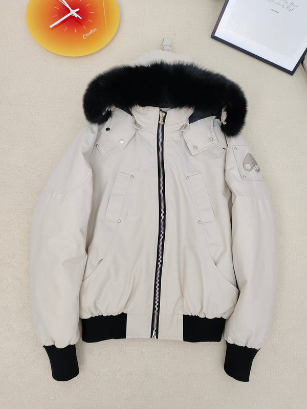 C. Goose Down Jacket White Polyester 0018