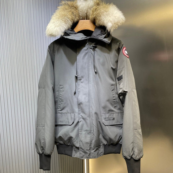 C. Goose Bomber Jacket Grey Polyester 0037