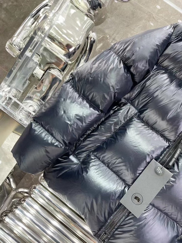 C. Goose Down jacket Glossy Navy Blue Polyester 0039